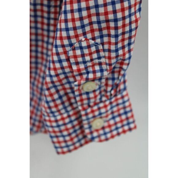 RALPH LAUREN 18M BOYS BUTTON DOWN SHIRT RED WHITE BLUE GINGHAM PLAID - Picture 6 of 7